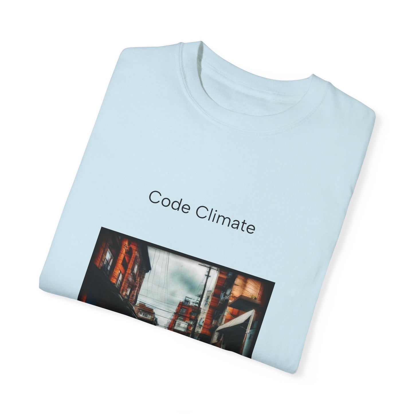 Code Climate Flooding Unisex Garment-Dyed T-shirt