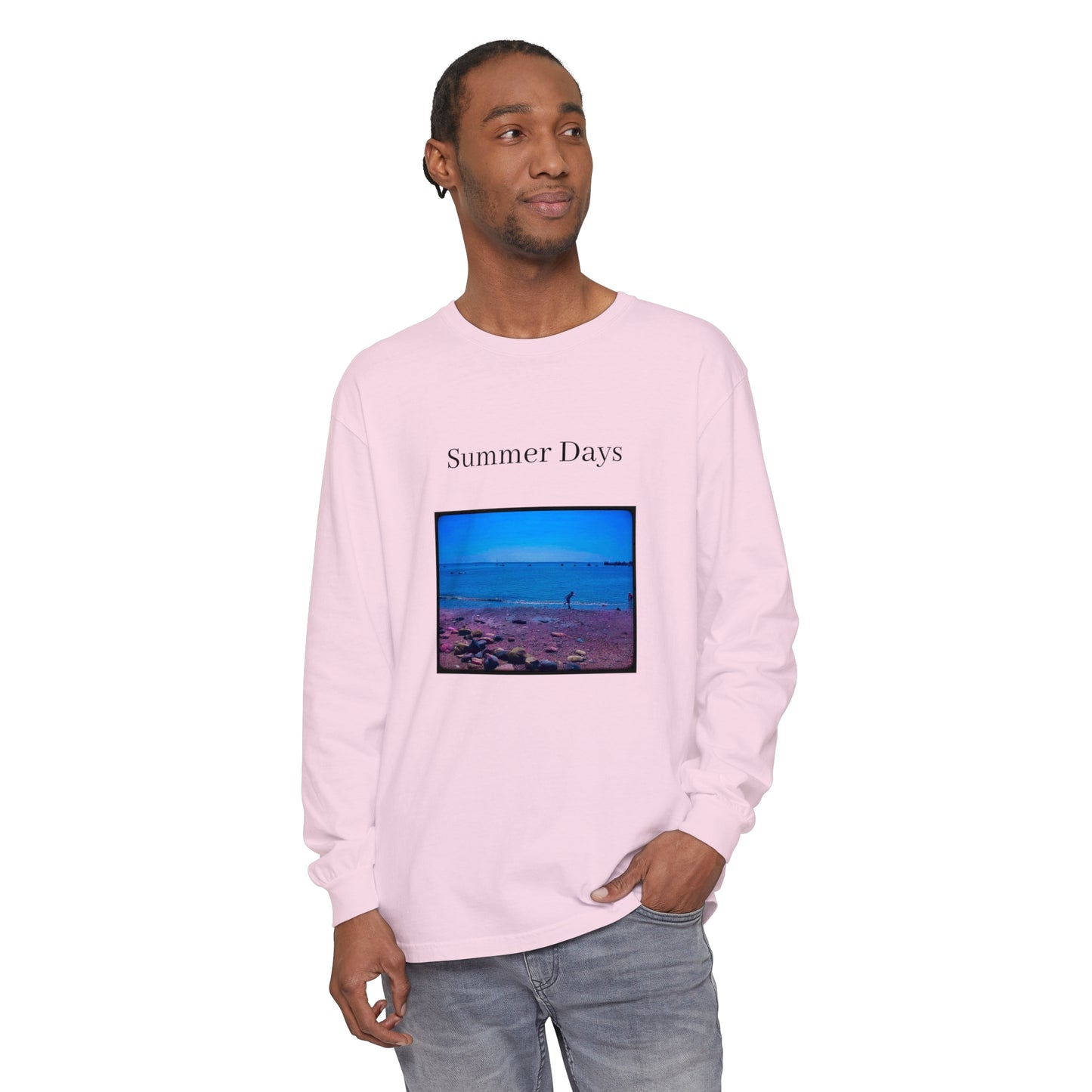 Summer Days Unisex Garment-dyed Long Sleeve T-Shirt