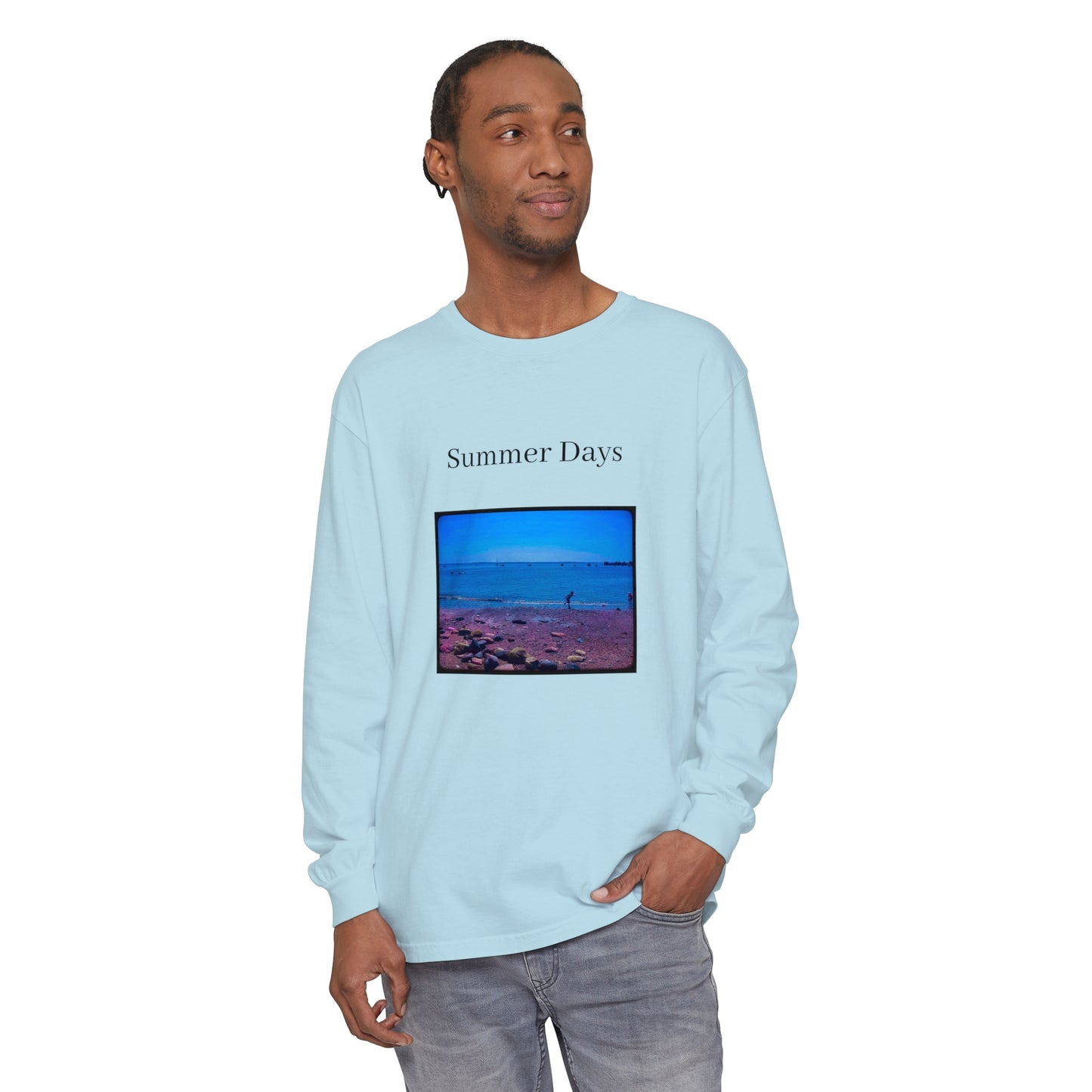 Summer Days Unisex Garment-dyed Long Sleeve T-Shirt