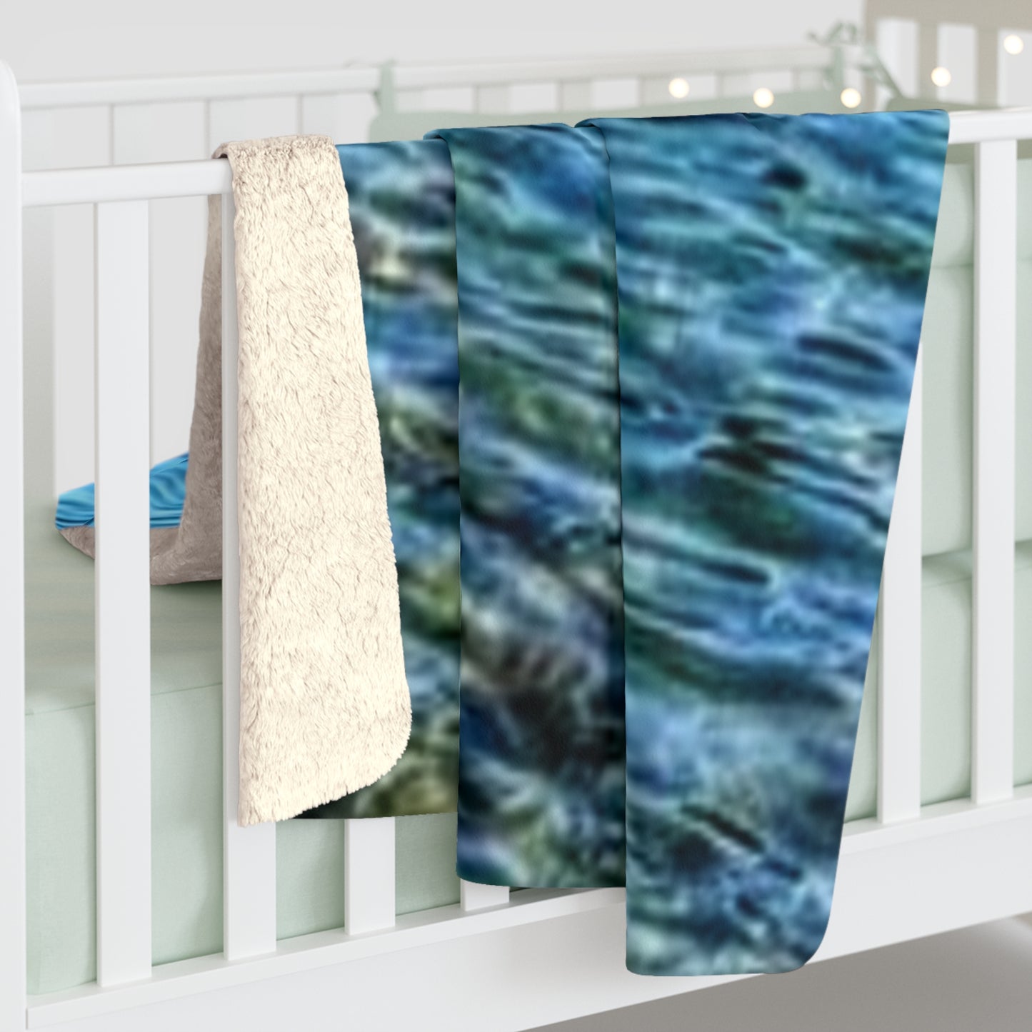 Marine Blue Sherpa Fleece Blanket