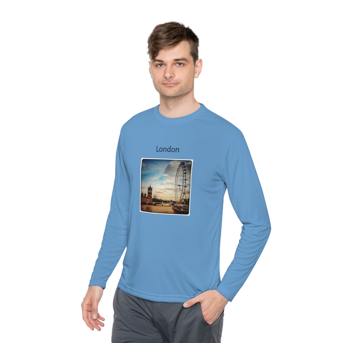 London 2 sides Unisex Lightweight Long Sleeve Tee