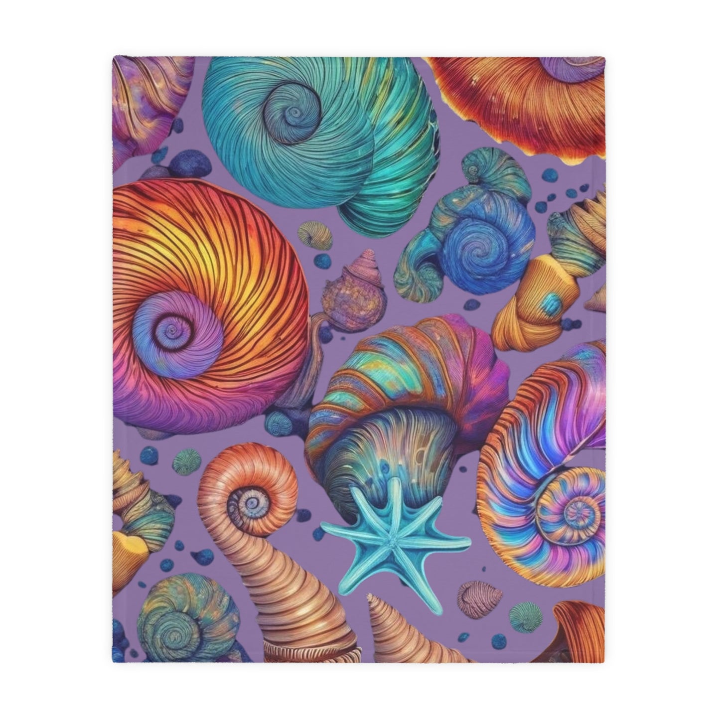 Swirling Sea Velveteen Microfiber Blanket (Two-sided print)