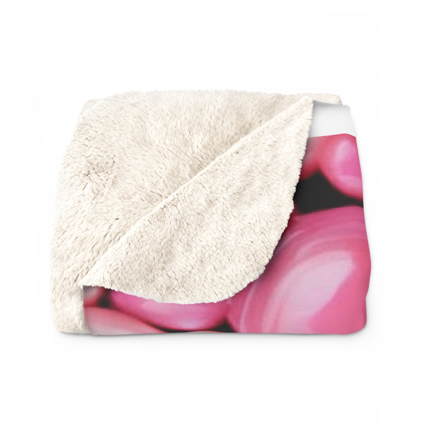 Pearls and Pink Sherpa Fleece Blanket