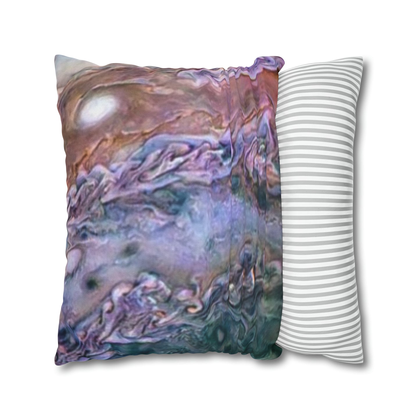 Marbled Pastel Spun Polyester Square Pillowcase