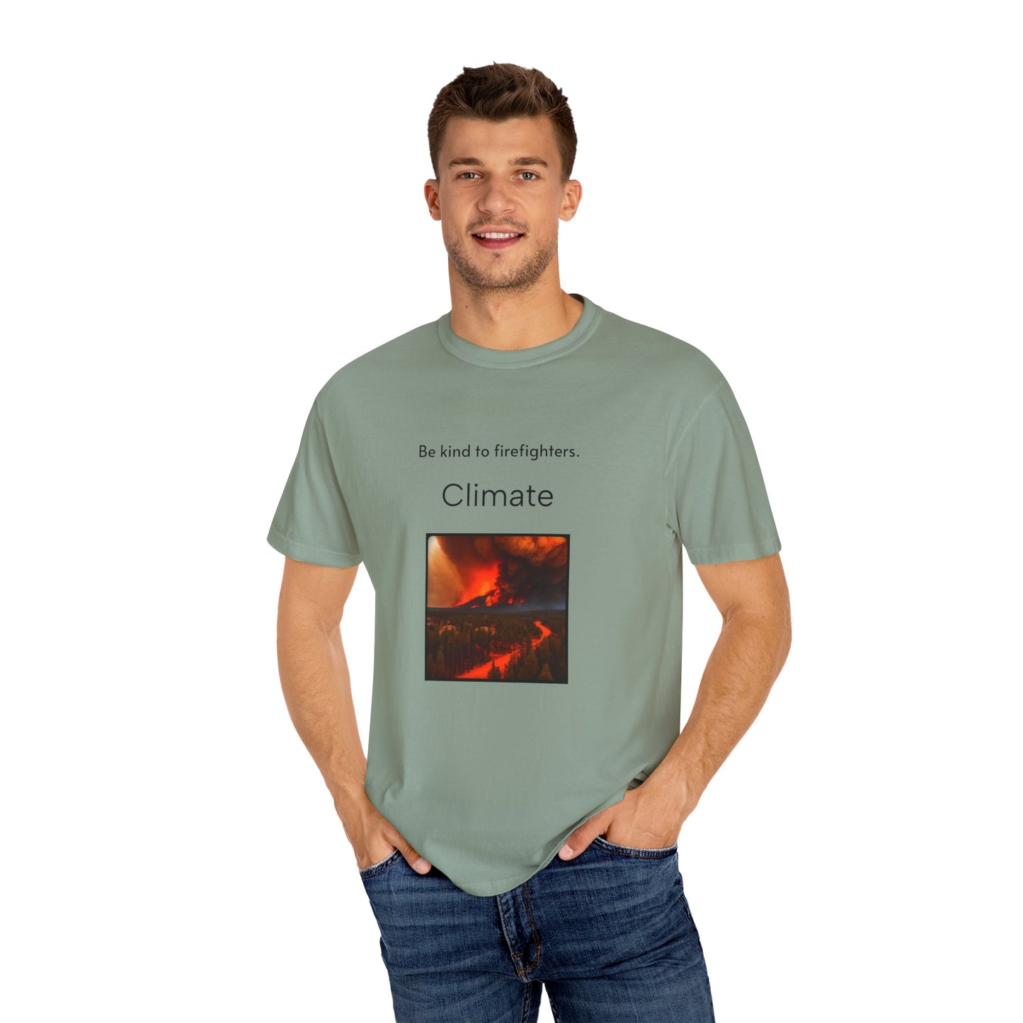 Climate Fire Unisex Garment-Dyed T-shirt