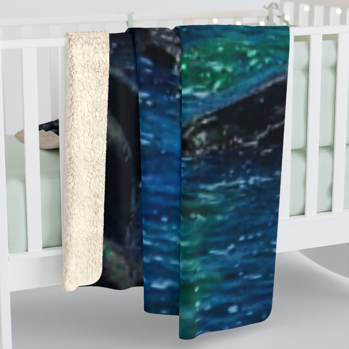 Deep Blue Marble Ocean Sherpa Fleece Blanket