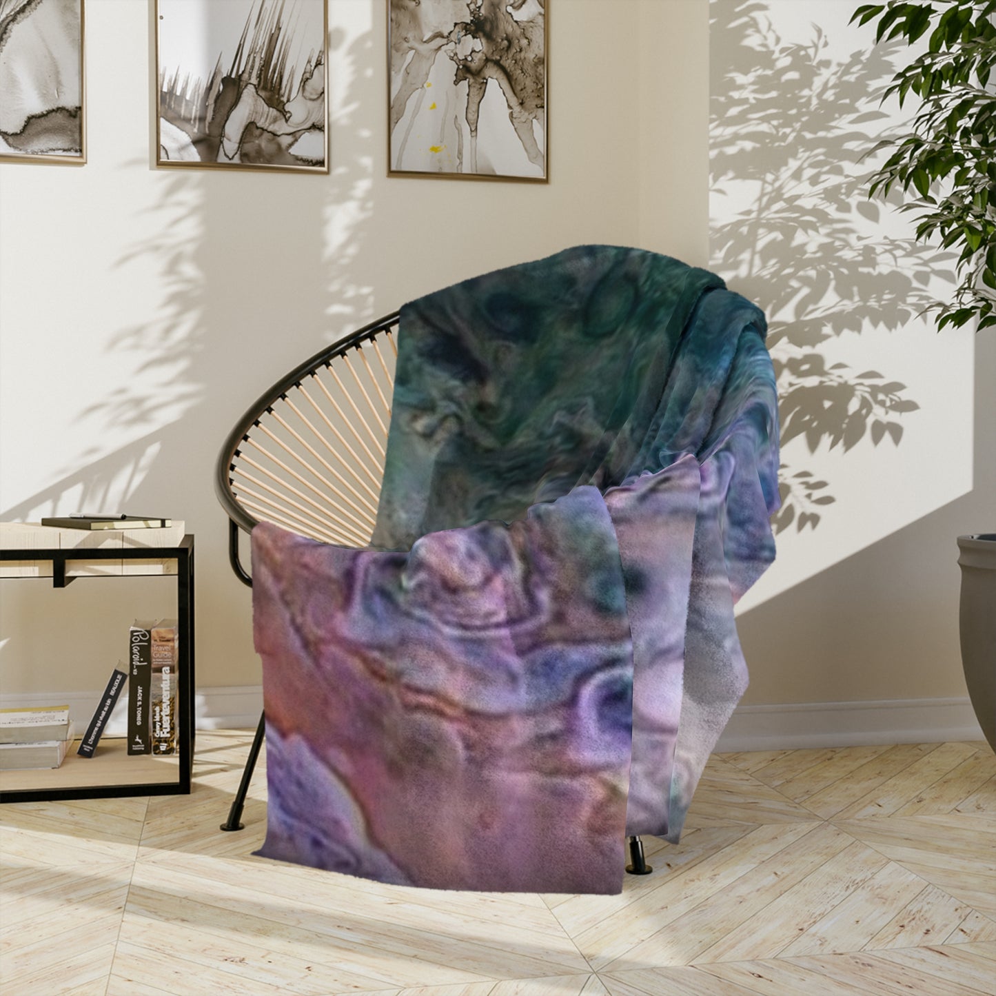 Marbled Pastel Velveteen Microfiber Blanket