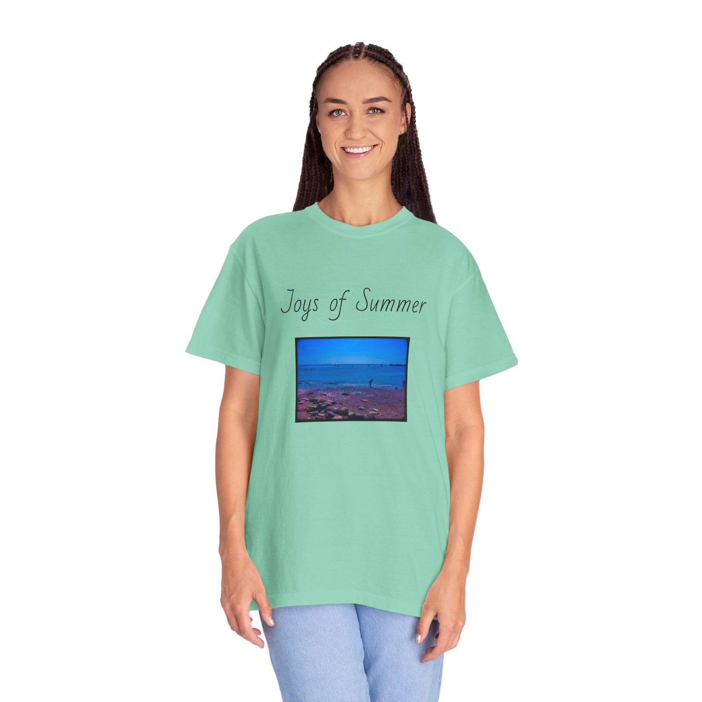 Summer Ocean pebbles Unisex Garment-Dyed T-shirt