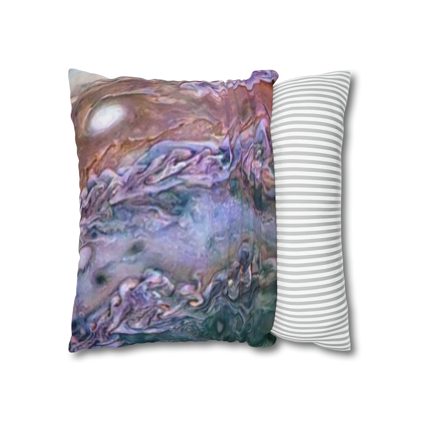 Marbled Pastel Spun Polyester Square Pillowcase