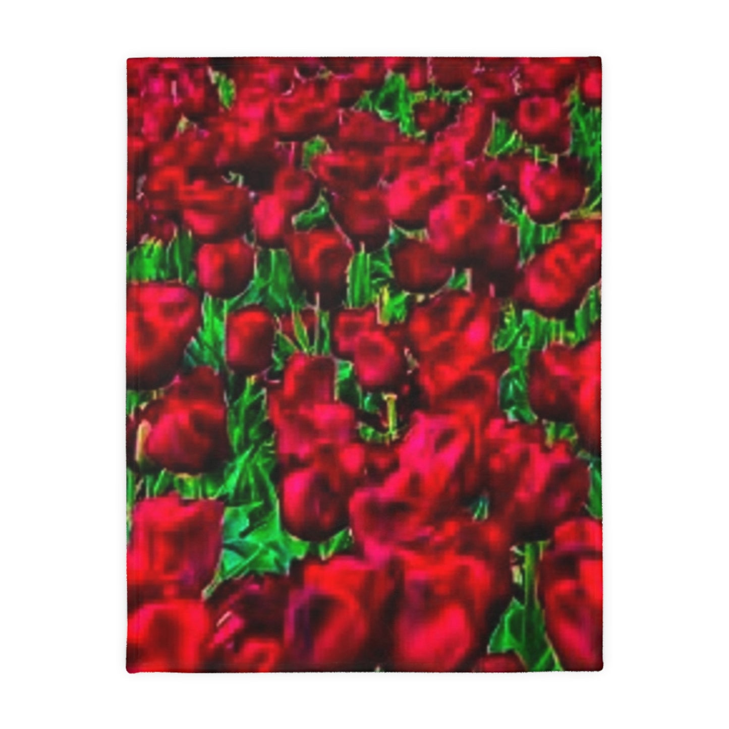 Red Velveteen Microfiber Blanket (Two-sided print)