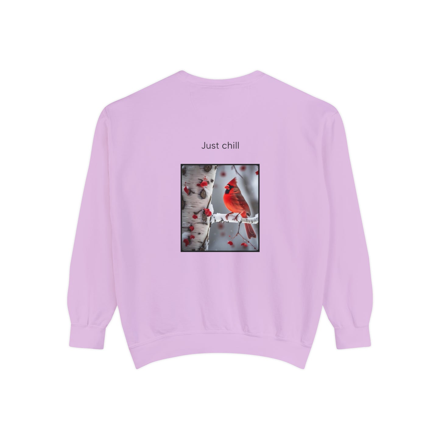 Cardinals in the Snow Unisex Garment-Dyed Sweatshirt