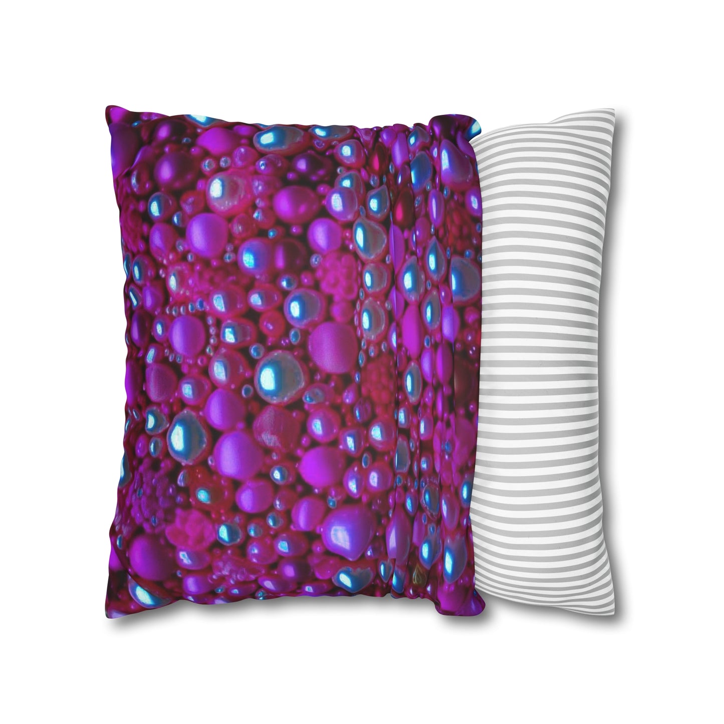 Pinked Pearls Faux Suede Square Pillowcase