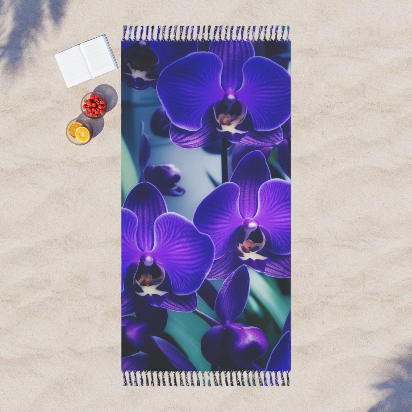 Orchids Boho Beach Throw