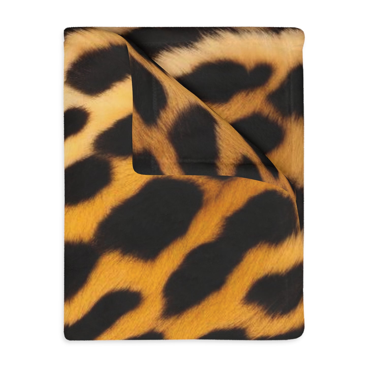 Cheetah fur Velveteen Microfiber Blanket (Two-sided print)