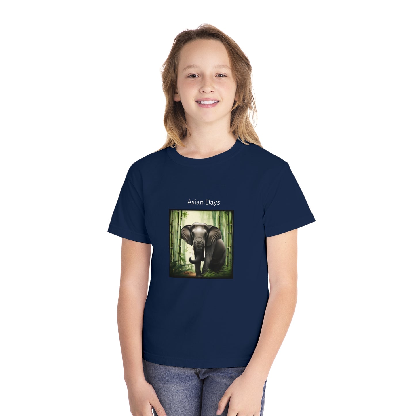 Elephant in Bamboo Youth Midweight Tee