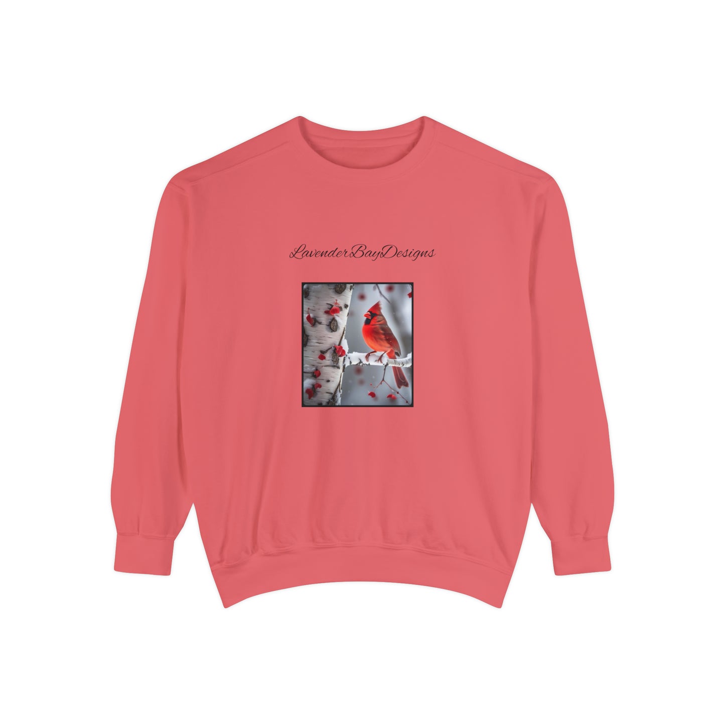 Cardinals in the Snow Unisex Garment-Dyed Sweatshirt