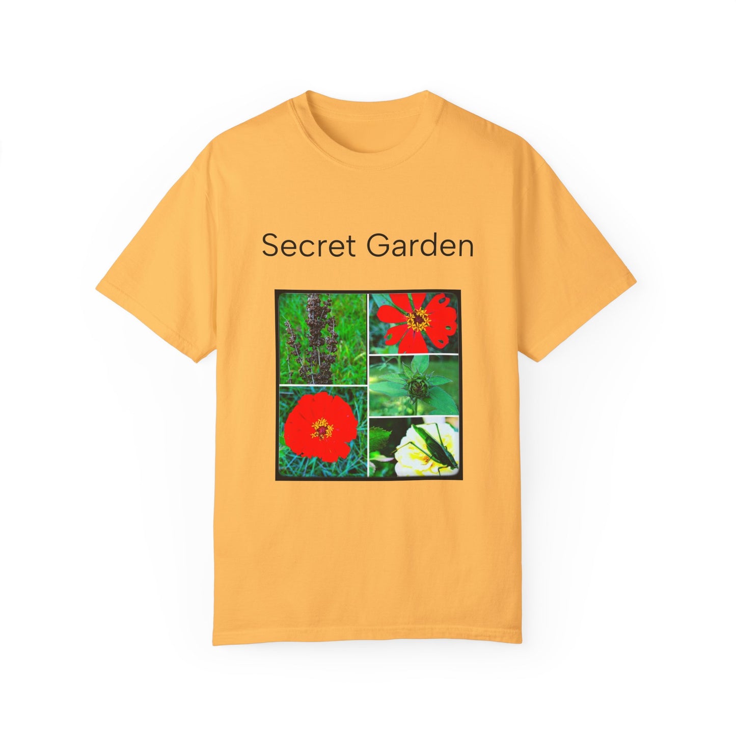 Floral Garden Unisex Garment-Dyed T-shirt