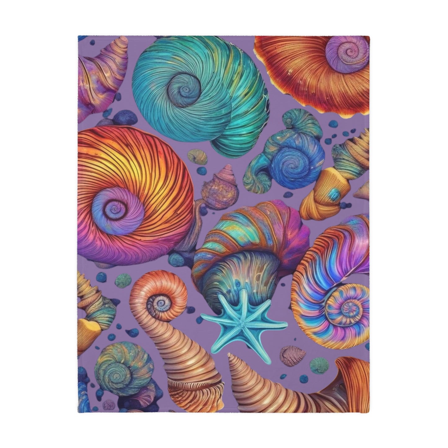 Swirling Sea Velveteen Microfiber Blanket (Two-sided print)