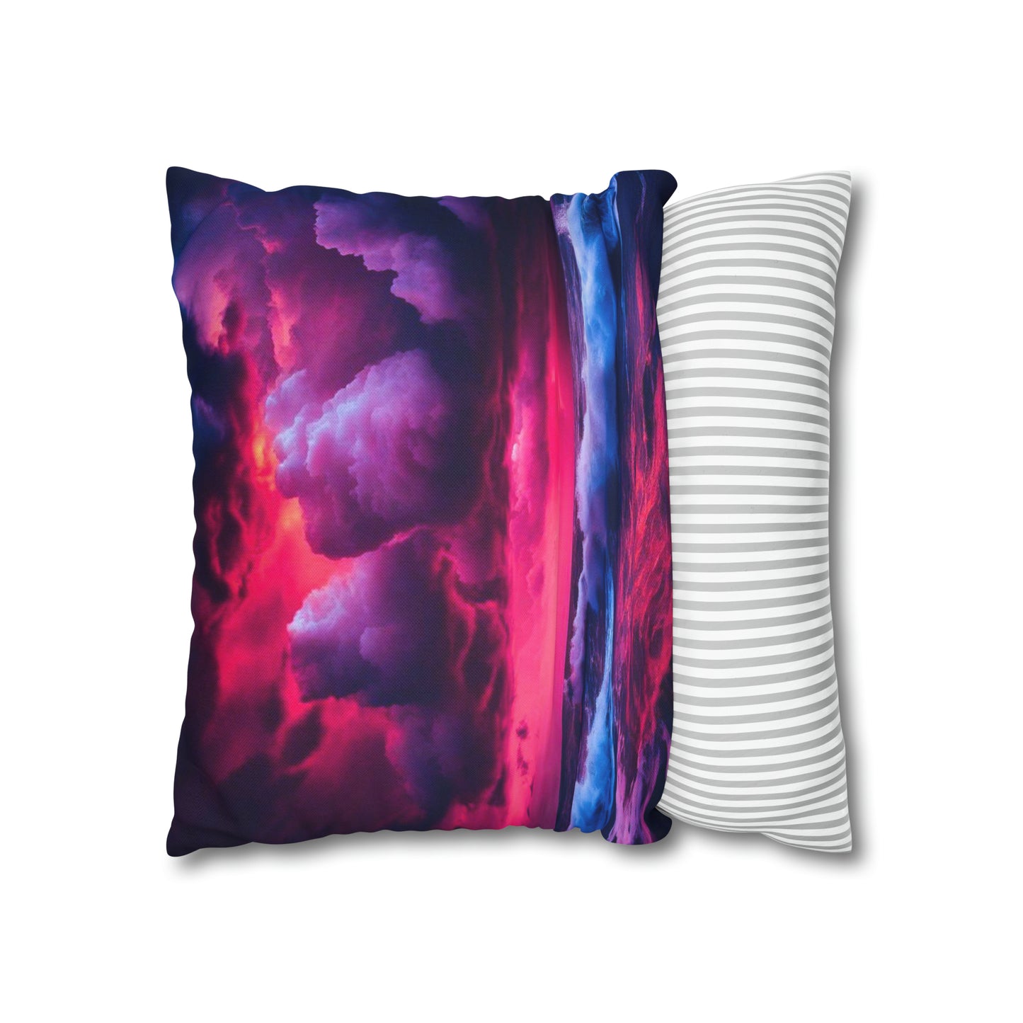 Fire Sky Spun Polyester Square Pillowcase