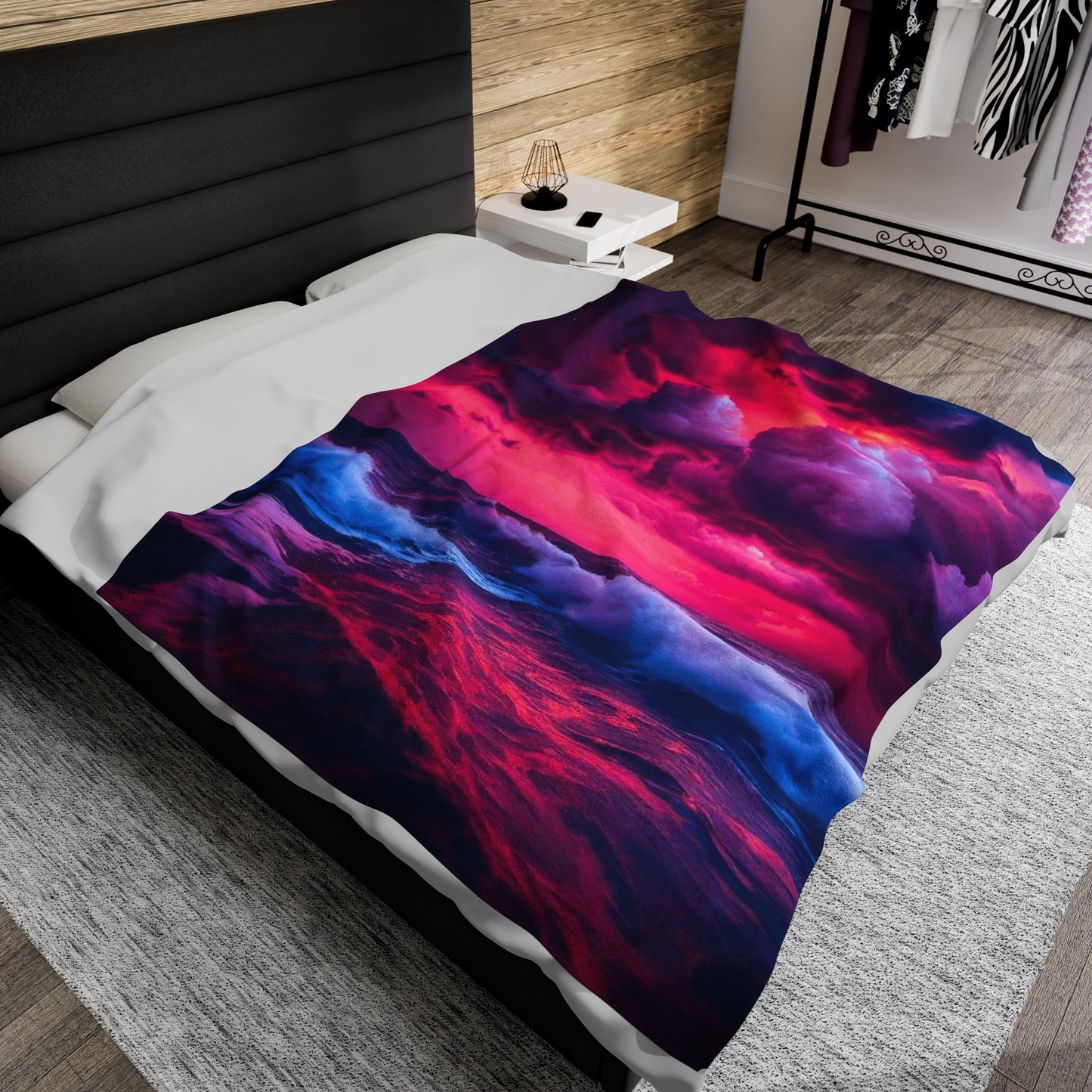 Fire Sky Velveteen Plush Blanket