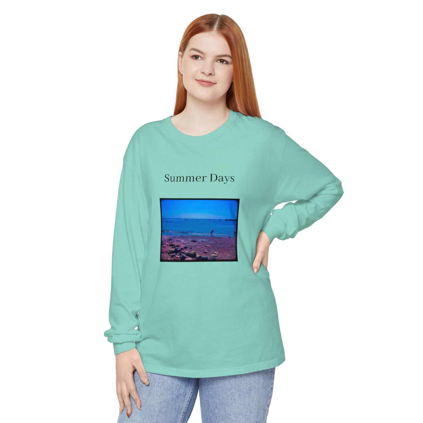 Summer Days Unisex Garment-dyed Long Sleeve T-Shirt