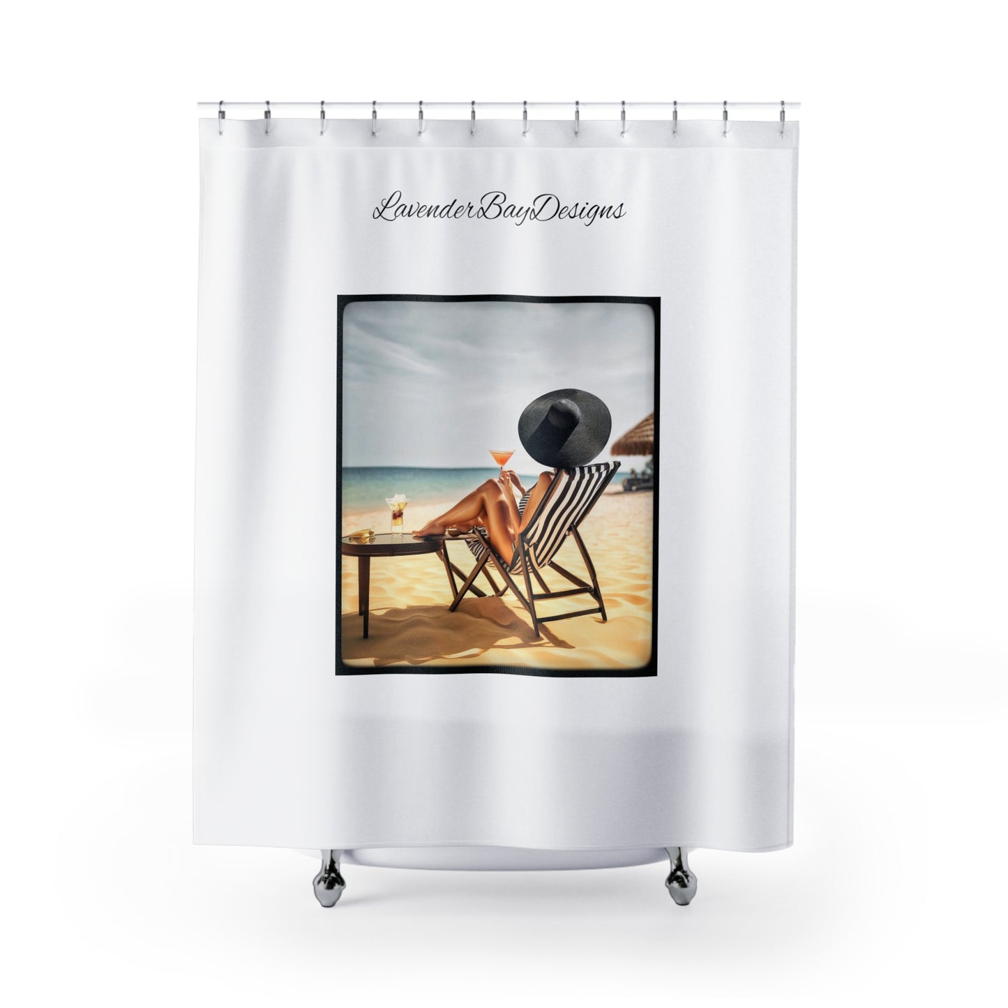 Martini Beach Shower Curtains