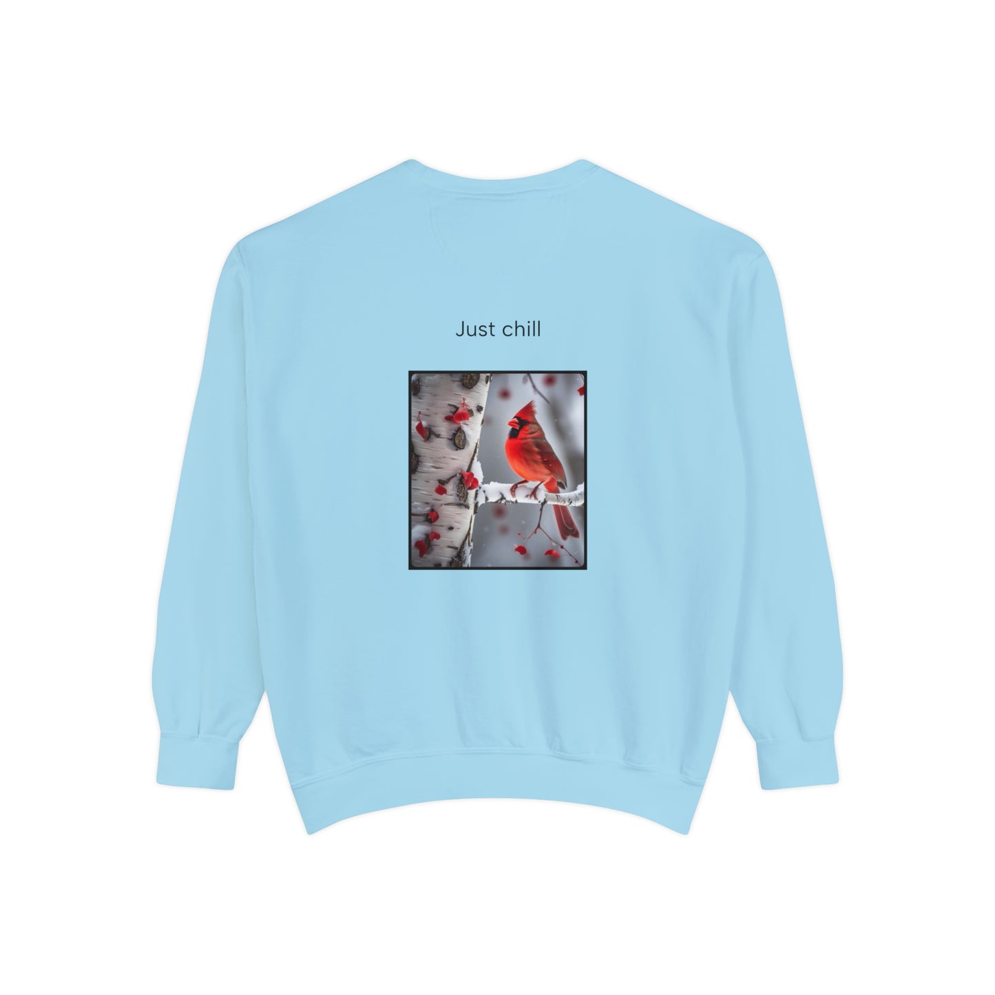 Cardinals in the Snow Unisex Garment-Dyed Sweatshirt