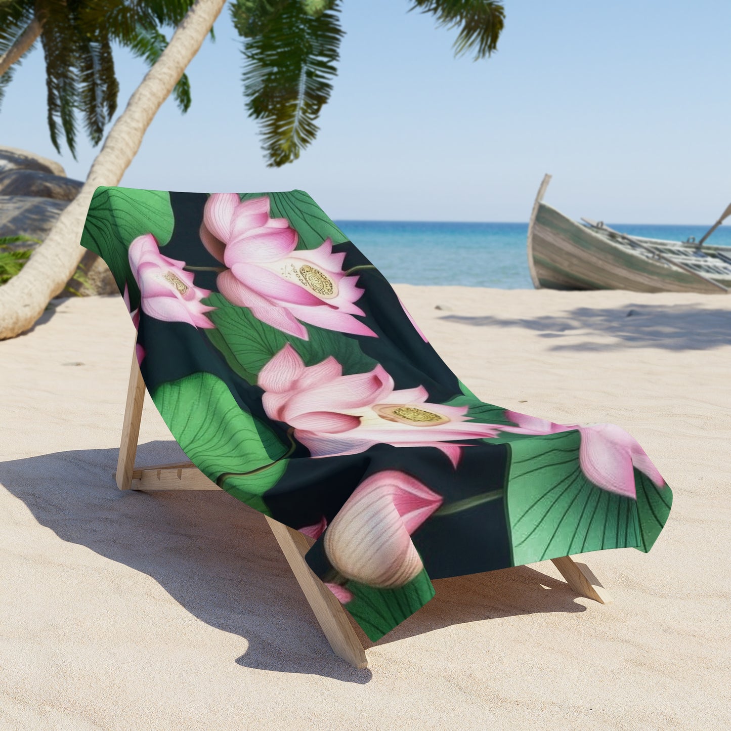 Lotus Pink Beach Towel