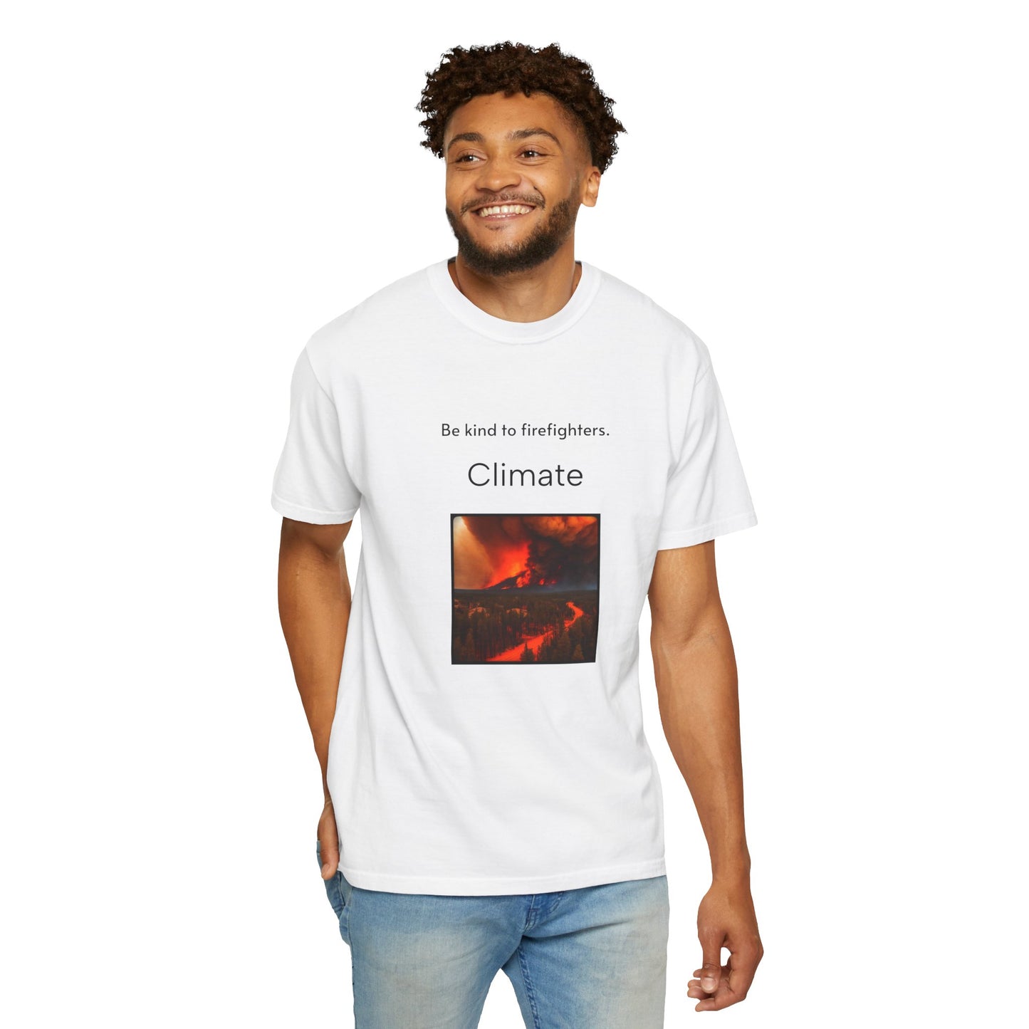 Climate Fire Unisex Garment-Dyed T-shirt