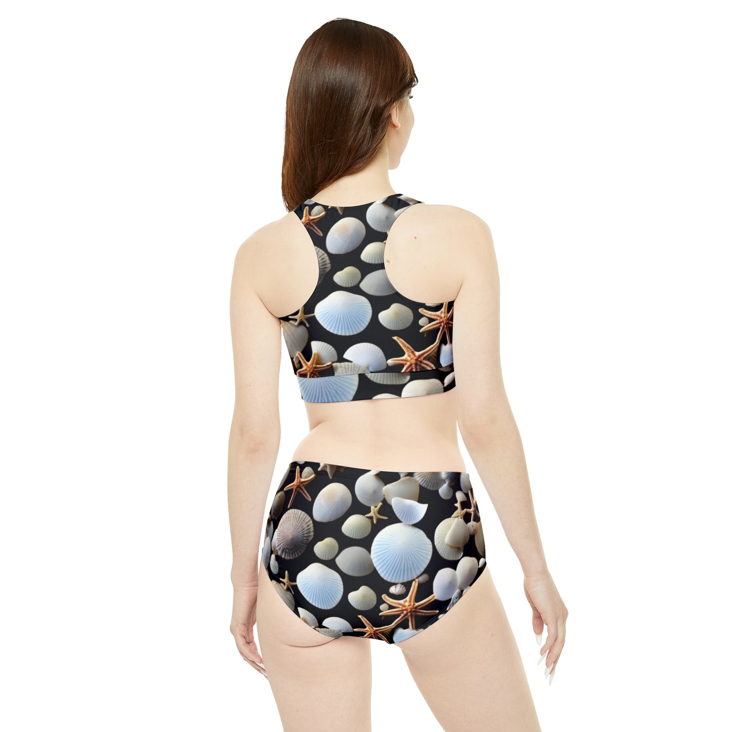 Seashells Sporty Bikini Set (AOP)