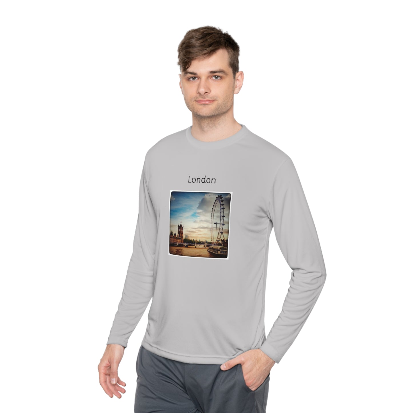 London 2 sides Unisex Lightweight Long Sleeve Tee