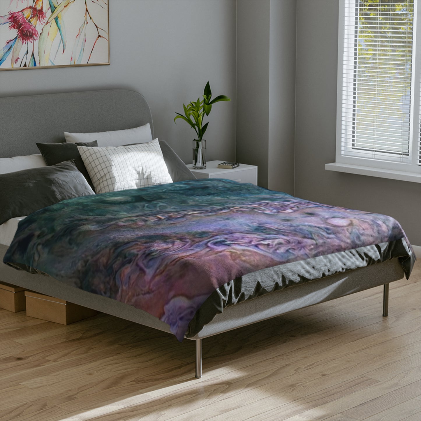 Marbled Pastel Velveteen Microfiber Blanket