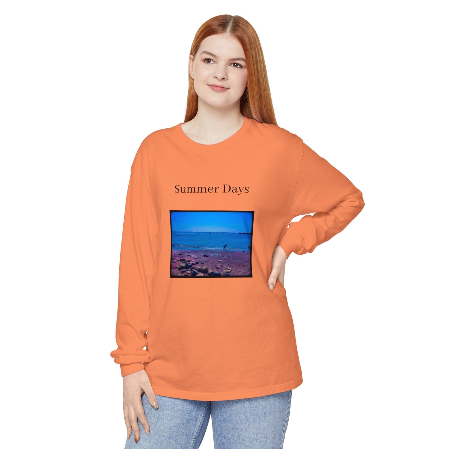 Summer Days Unisex Garment-dyed Long Sleeve T-Shirt