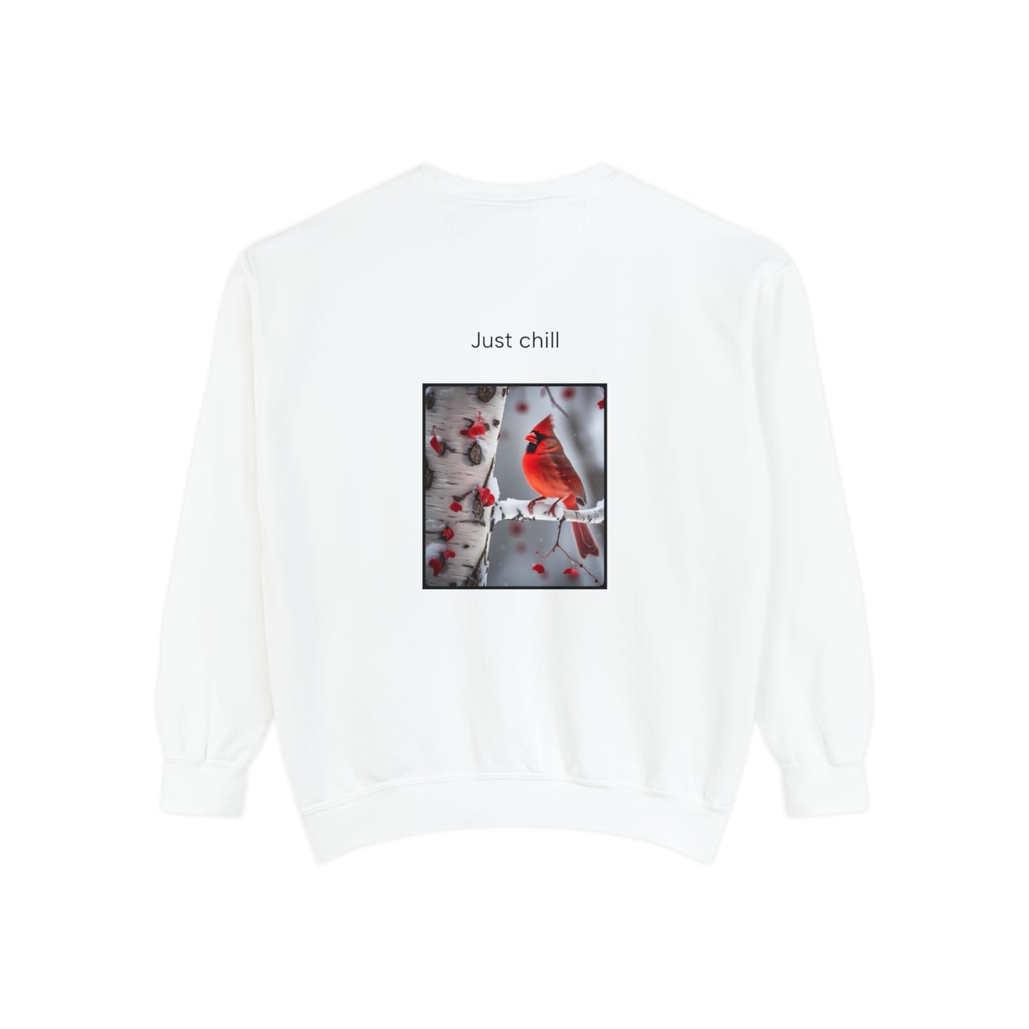 Cardinals in the Snow Unisex Garment-Dyed Sweatshirt