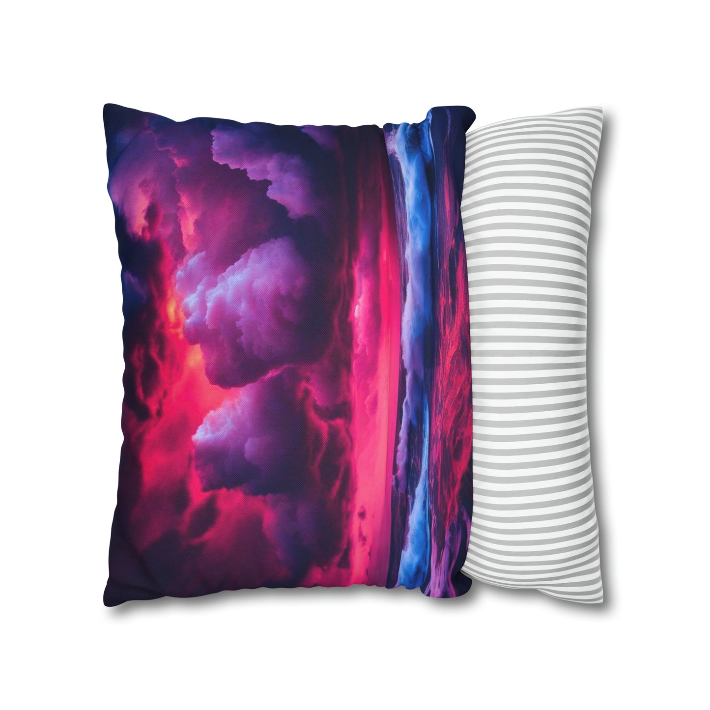 Fire Sky Spun Polyester Square Pillowcase