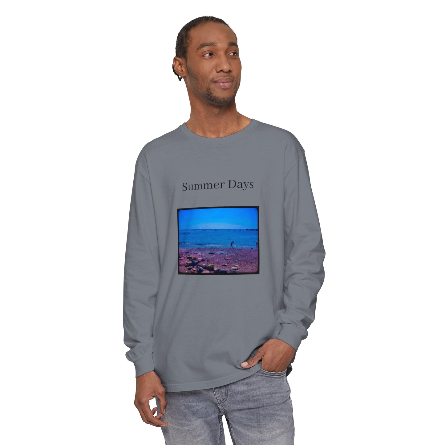 Summer Days Unisex Garment-dyed Long Sleeve T-Shirt