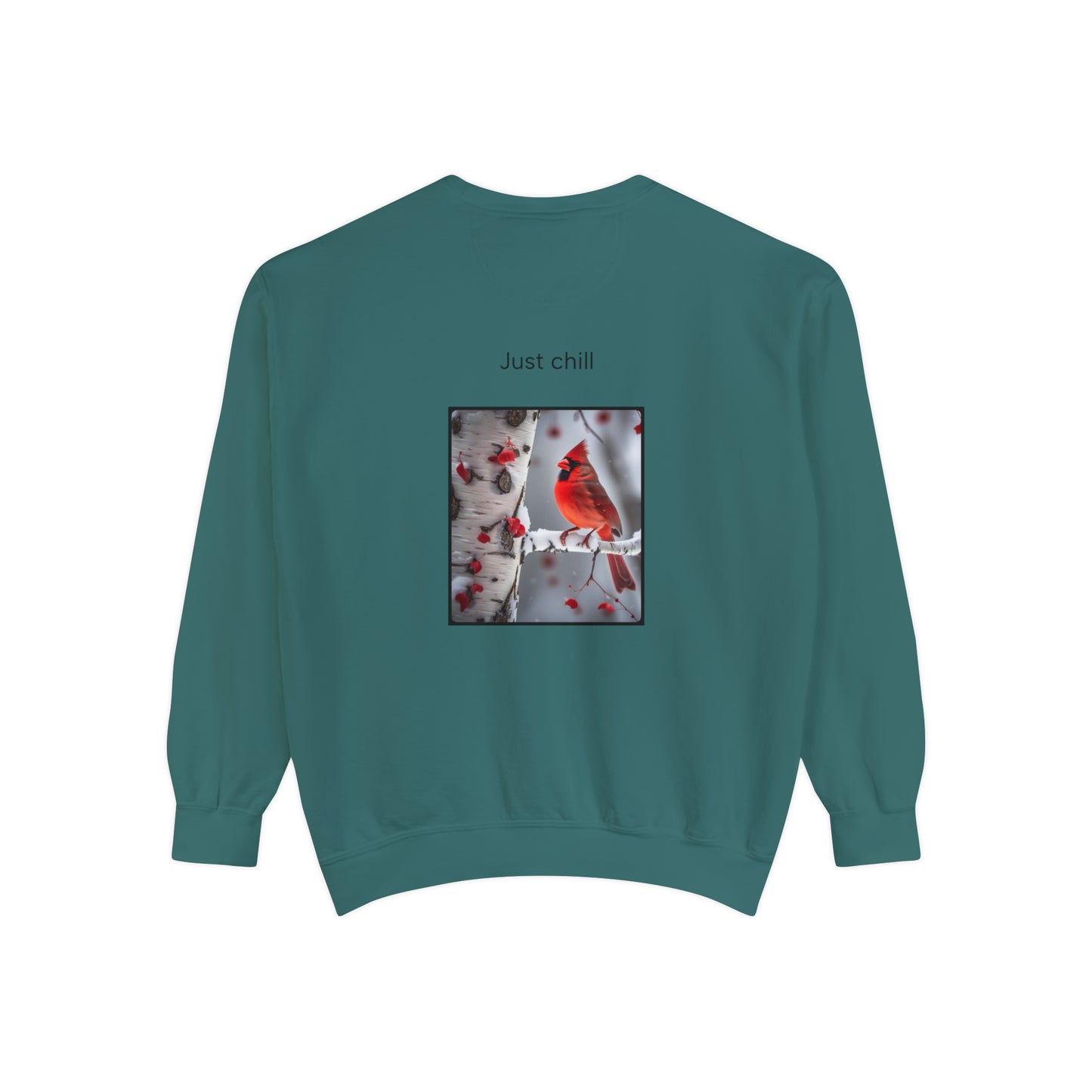 Cardinals in the Snow Unisex Garment-Dyed Sweatshirt