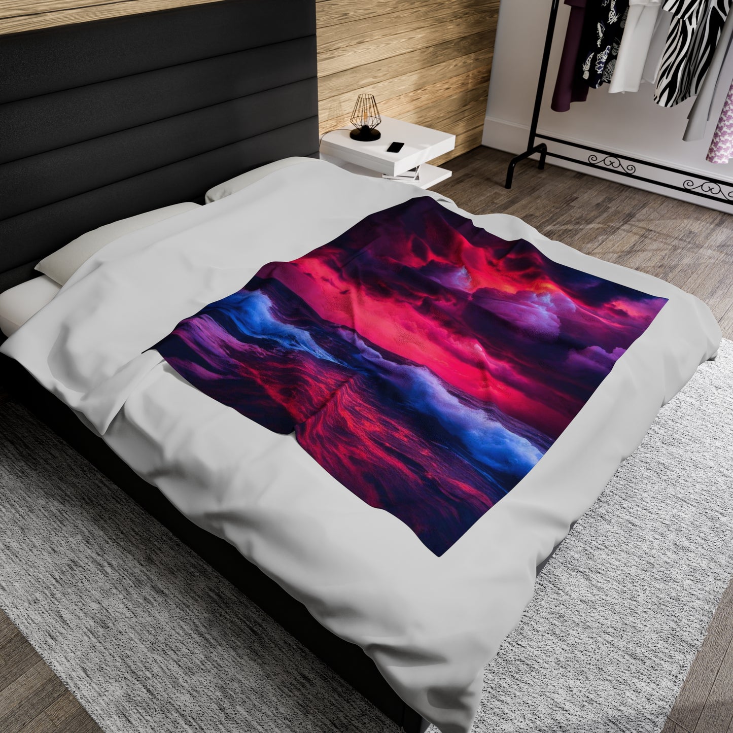 Fire Sky Velveteen Plush Blanket