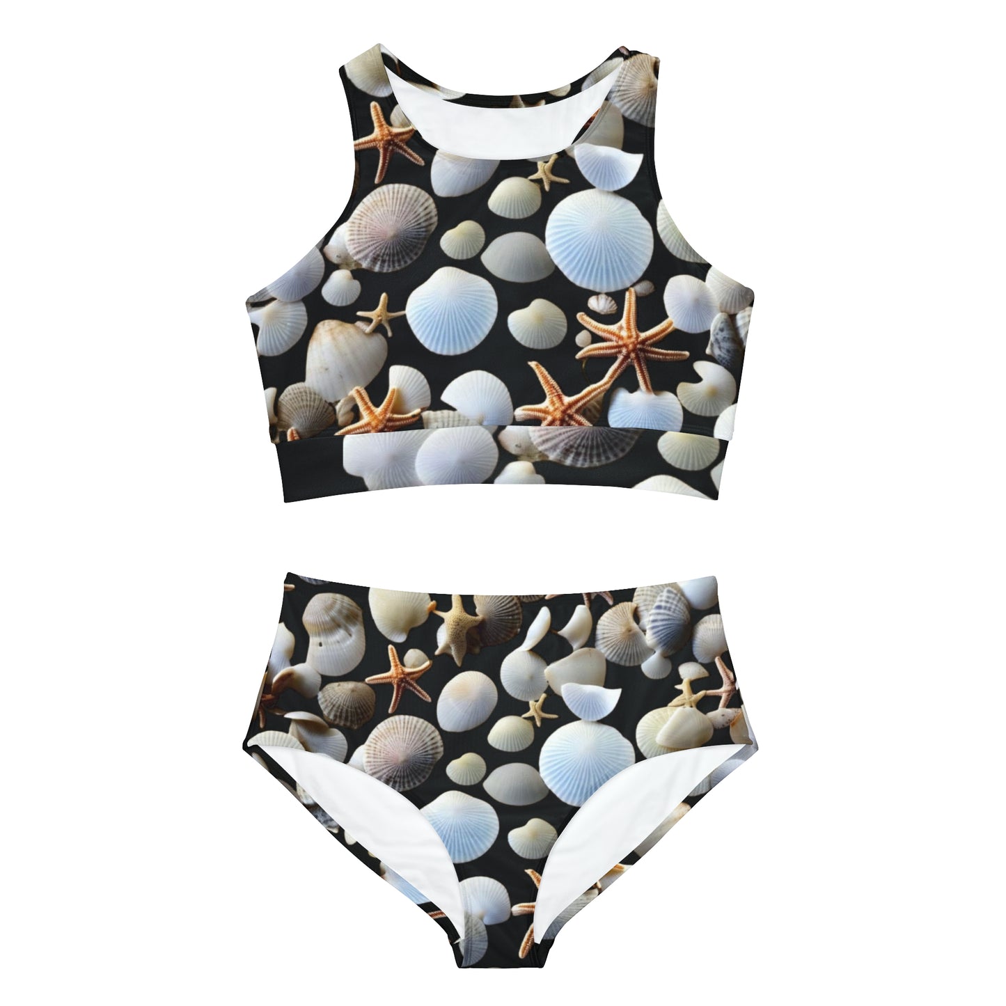 Seashells Sporty Bikini Set (AOP)