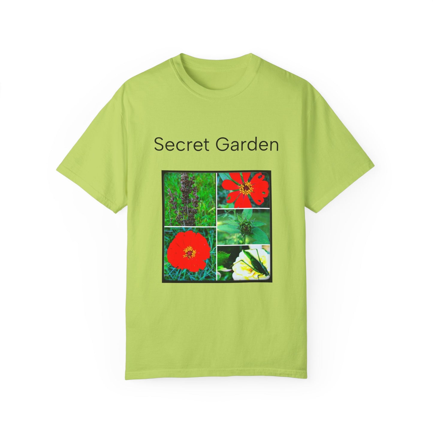 Floral Garden Unisex Garment-Dyed T-shirt