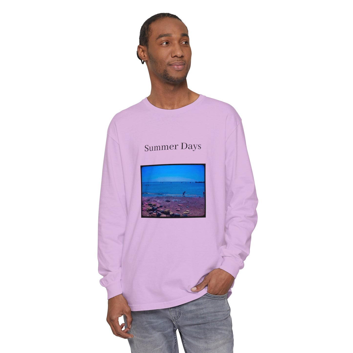 Summer Days Unisex Garment-dyed Long Sleeve T-Shirt