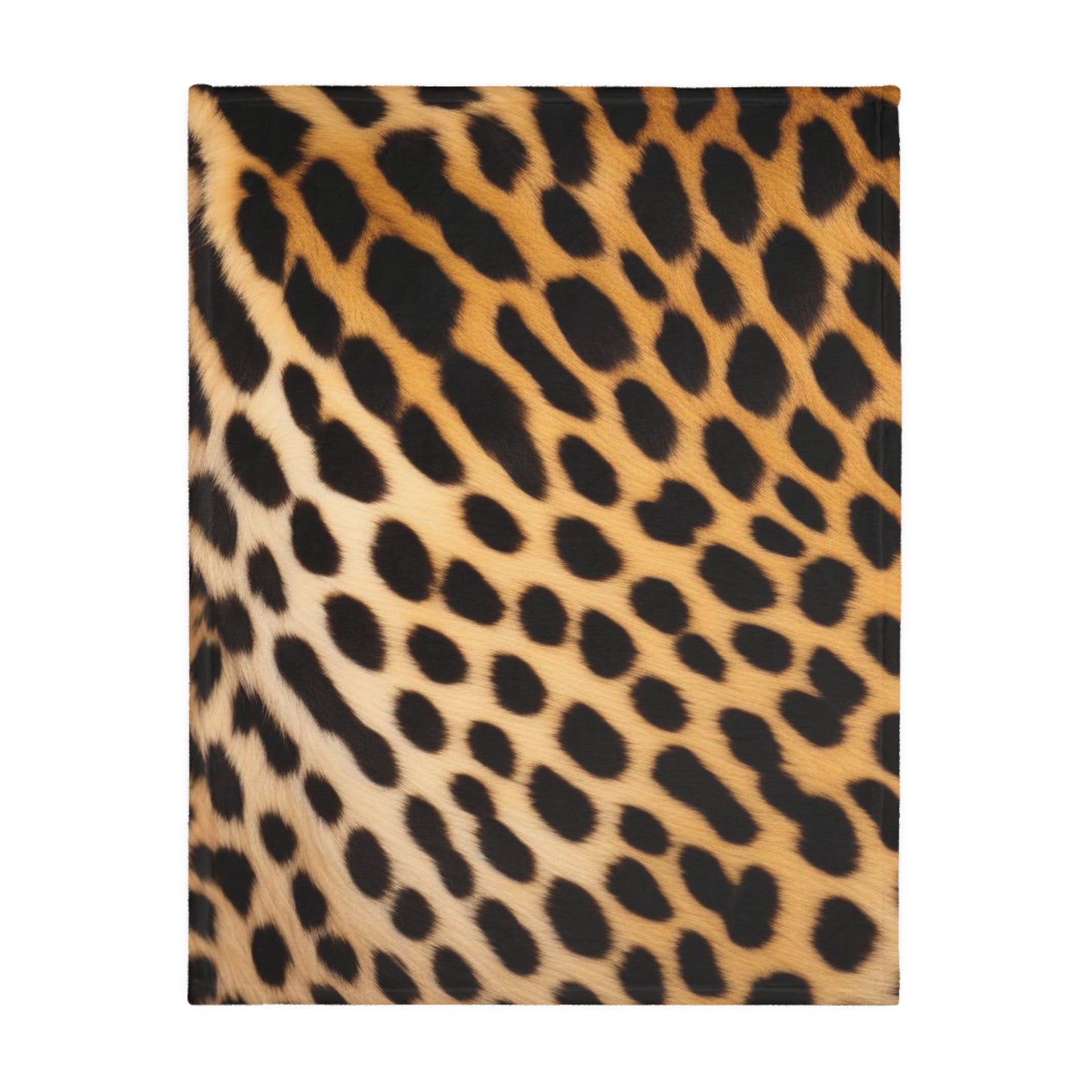 Cheetah fur Velveteen Microfiber Blanket (Two-sided print)