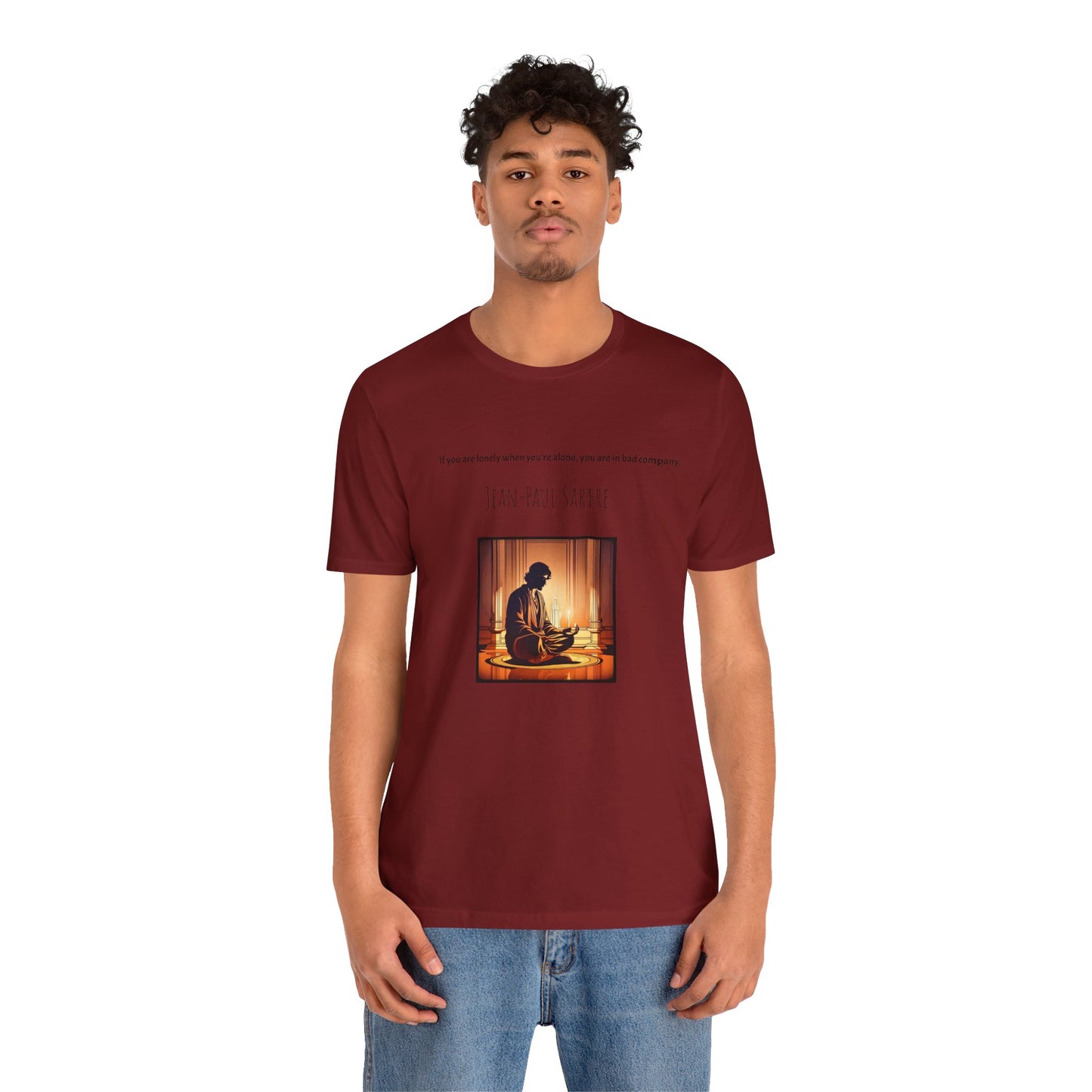 Aloneness Sartre Unisex Jersey Short Sleeve Tee