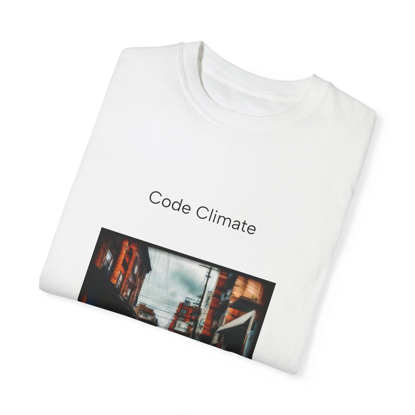 Code Climate Flooding Unisex Garment-Dyed T-shirt