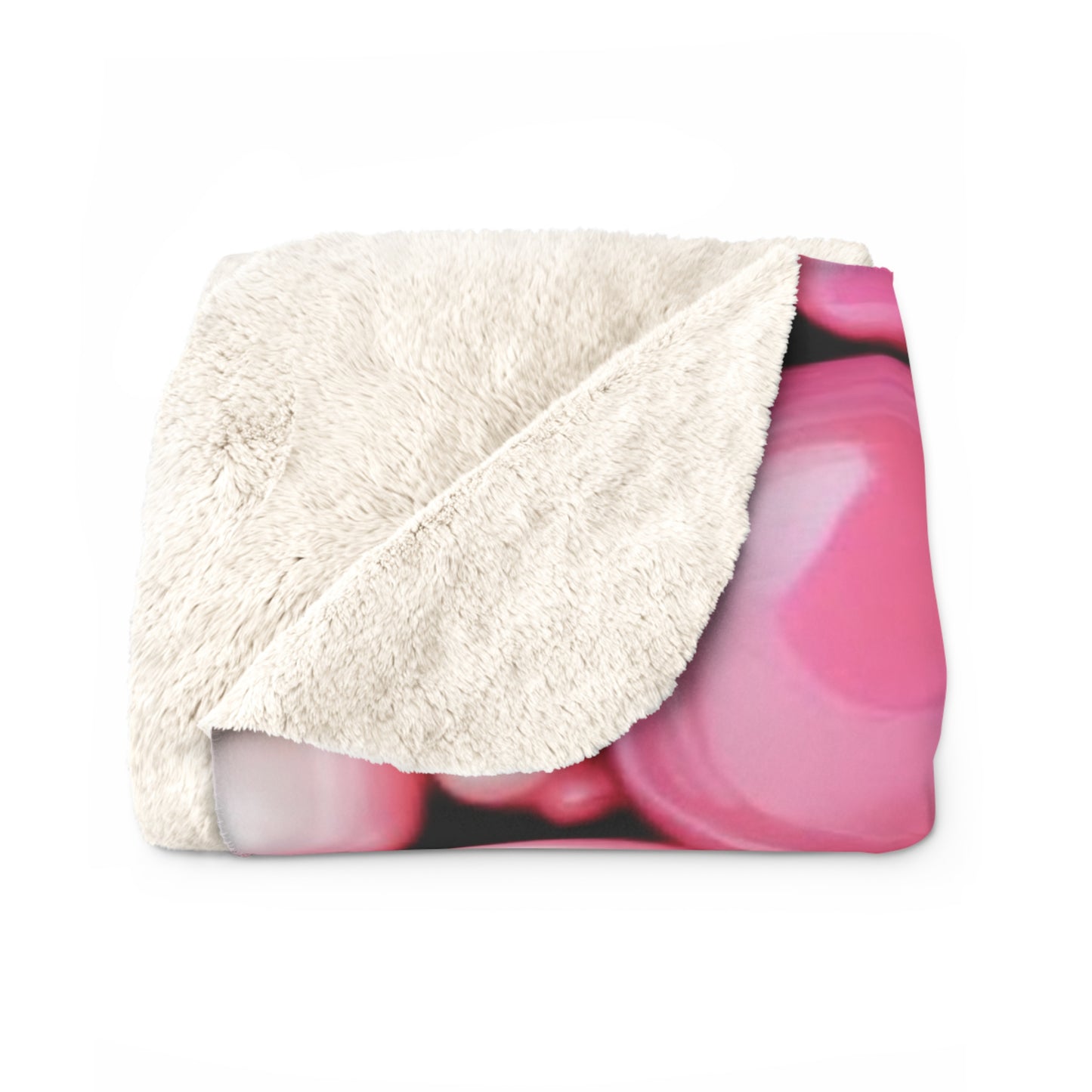 Pearls and Pink Sherpa Fleece Blanket