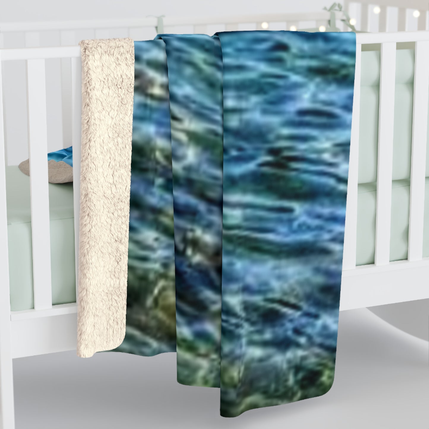 Marine Blue Sherpa Fleece Blanket