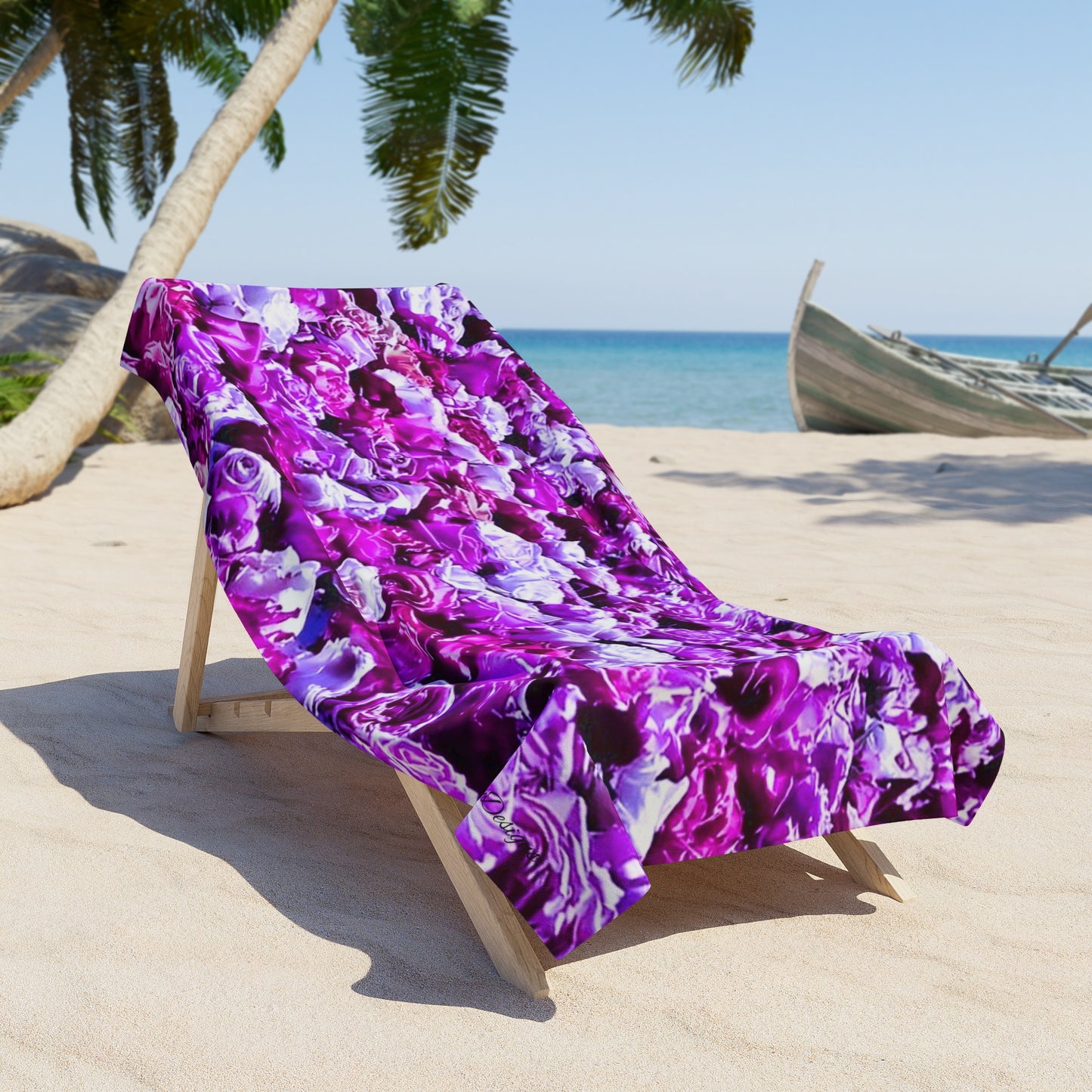 Beaming Rose Beach Towel