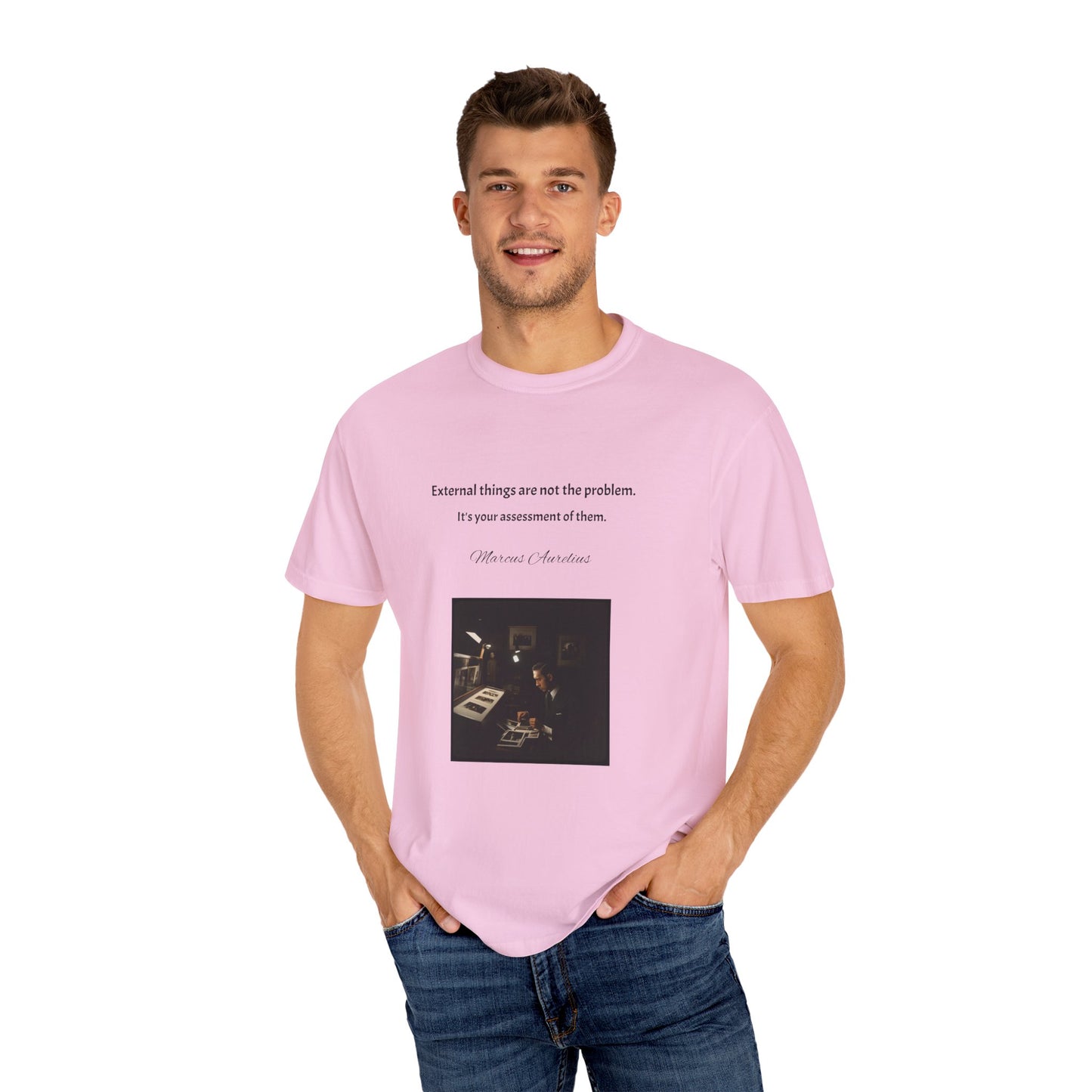 Marcus Aurelius Quotes Unisex Garment-Dyed T-shirt