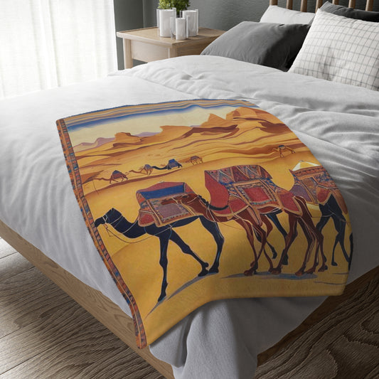 Arabian Sands Velveteen Microfiber Blanket (Two-sided print)