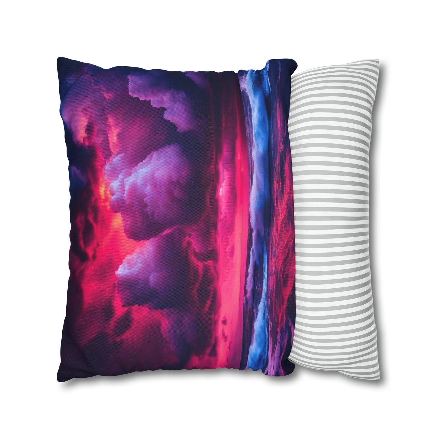 Fire Sky Spun Polyester Square Pillowcase